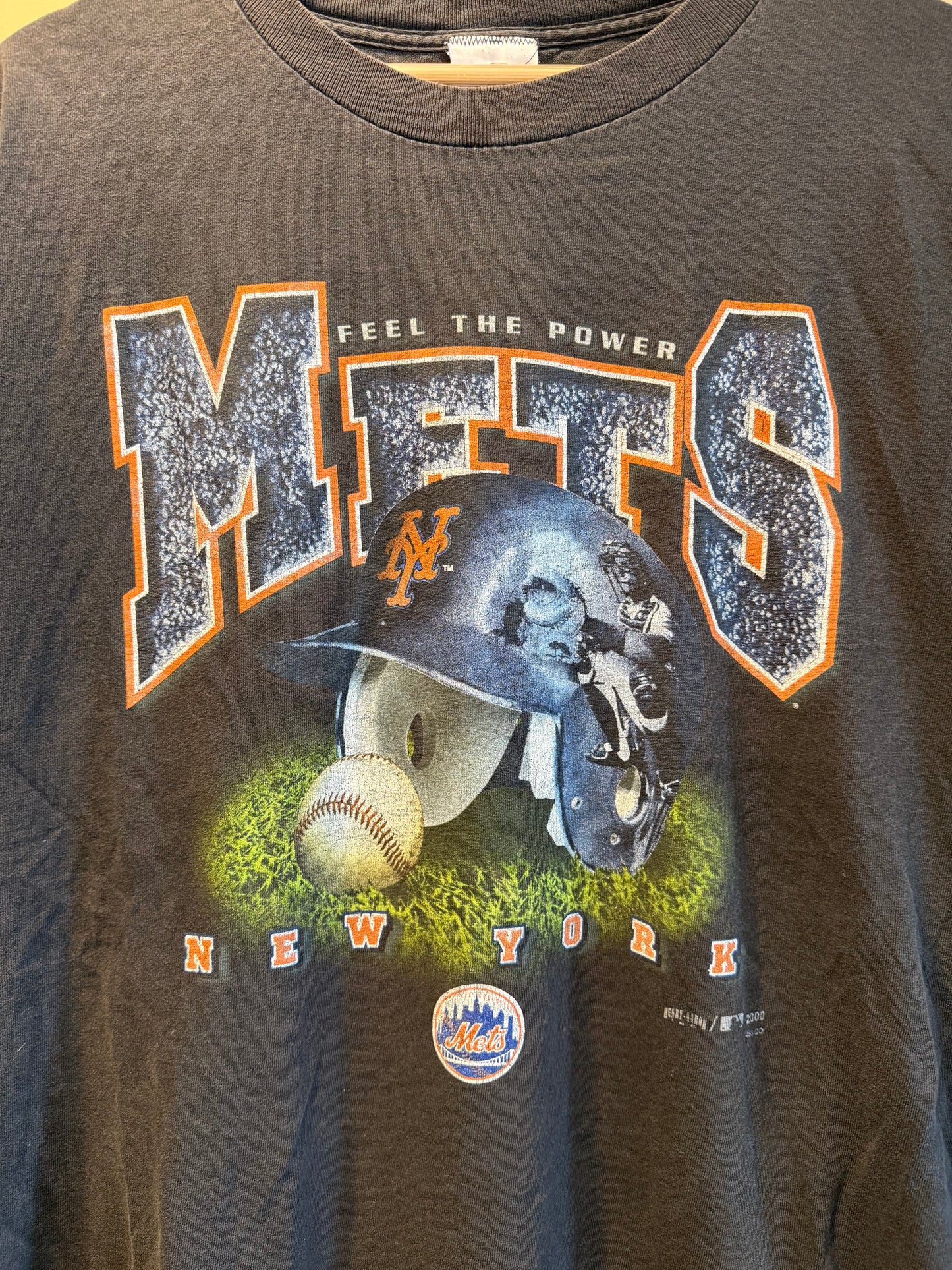 Vintage New York Mets Hank Aaron Black T-Shirt- XL