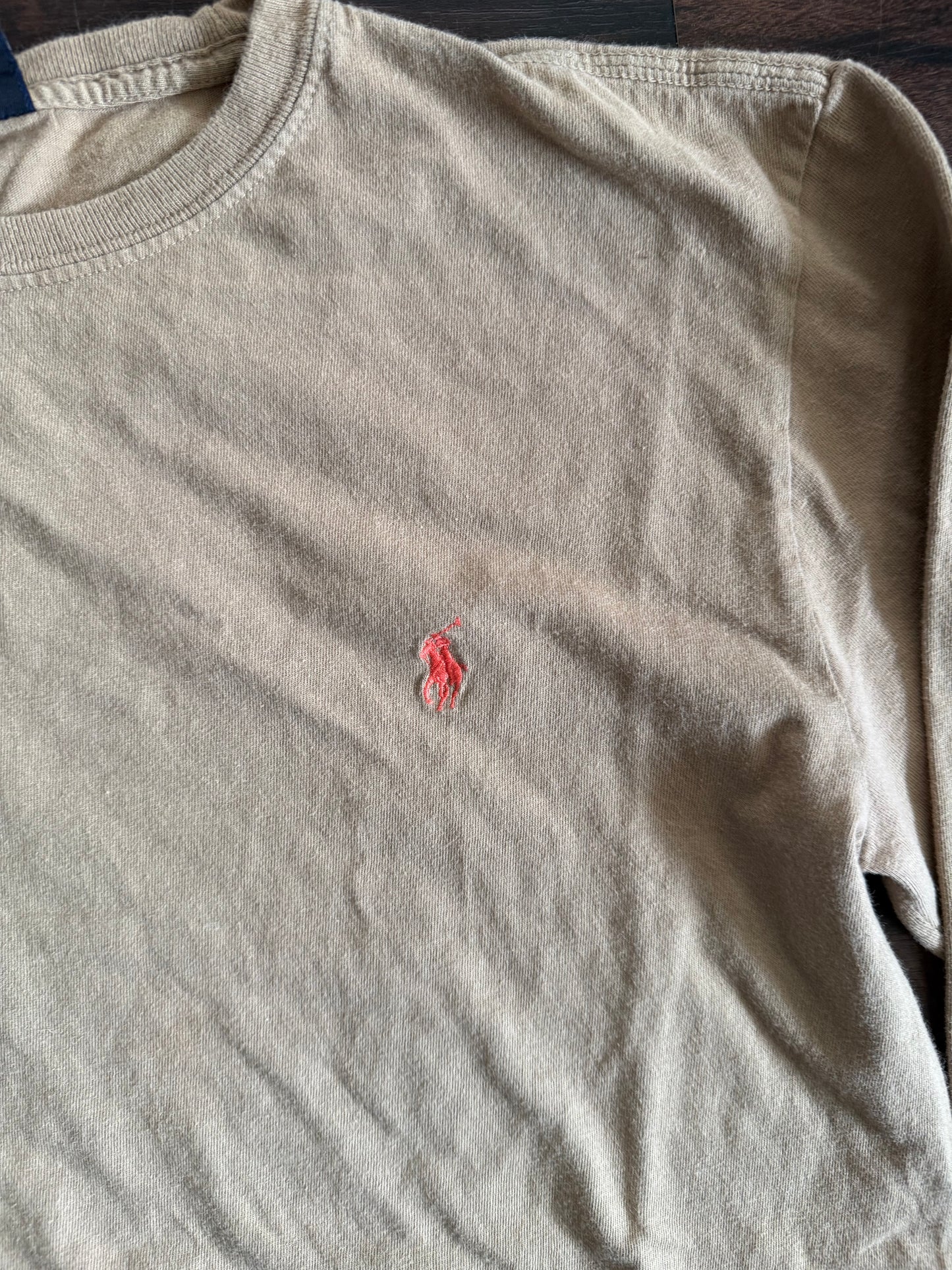 Vintage Polo Ralph Lauren Tan Long Sleeve T-Shirt- S