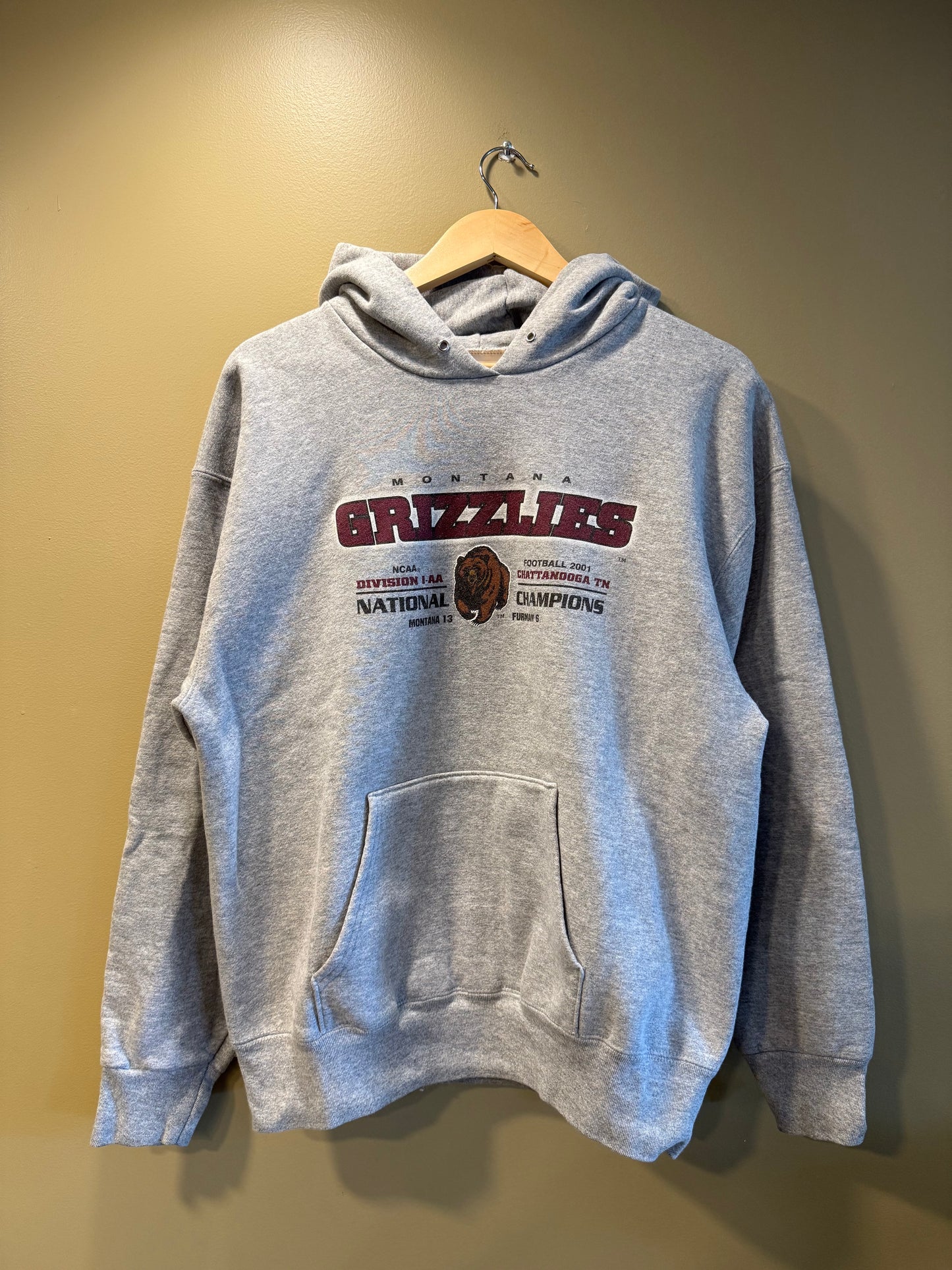 Vintage University of Montana Grizzlies Hoodie Sweatshirt- L