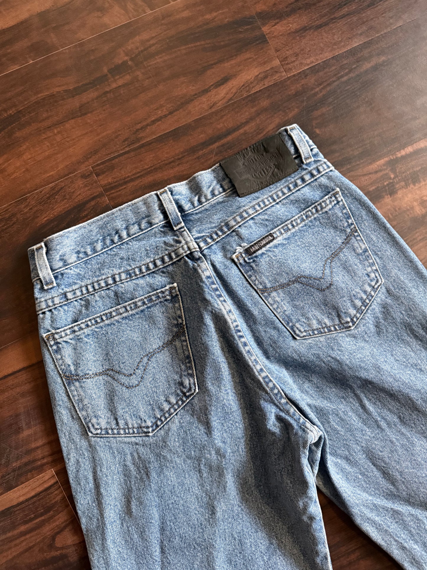 Vintage Harley Davidson Light Wash Denim Jeans- 32x33
