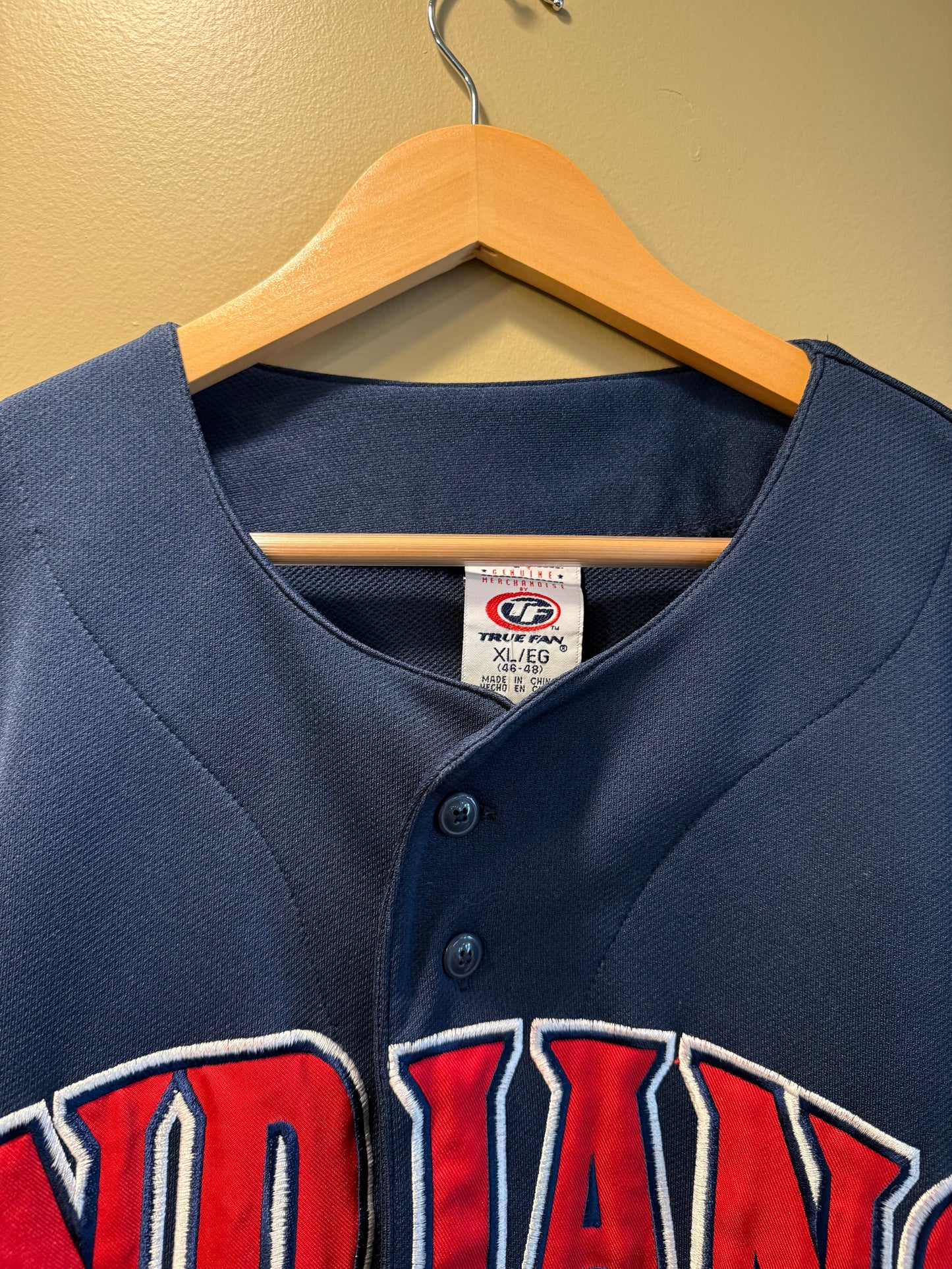 Vintage Cleveland Indians Blue Jersey- XL