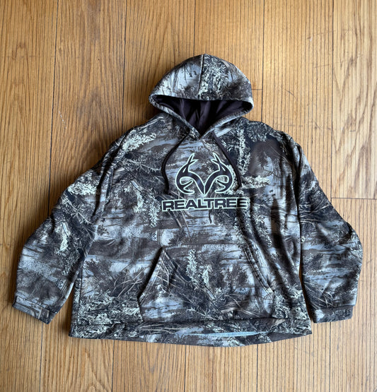 Vintage Real Tree Camouflage Hoodie Sweatshirt- XXL