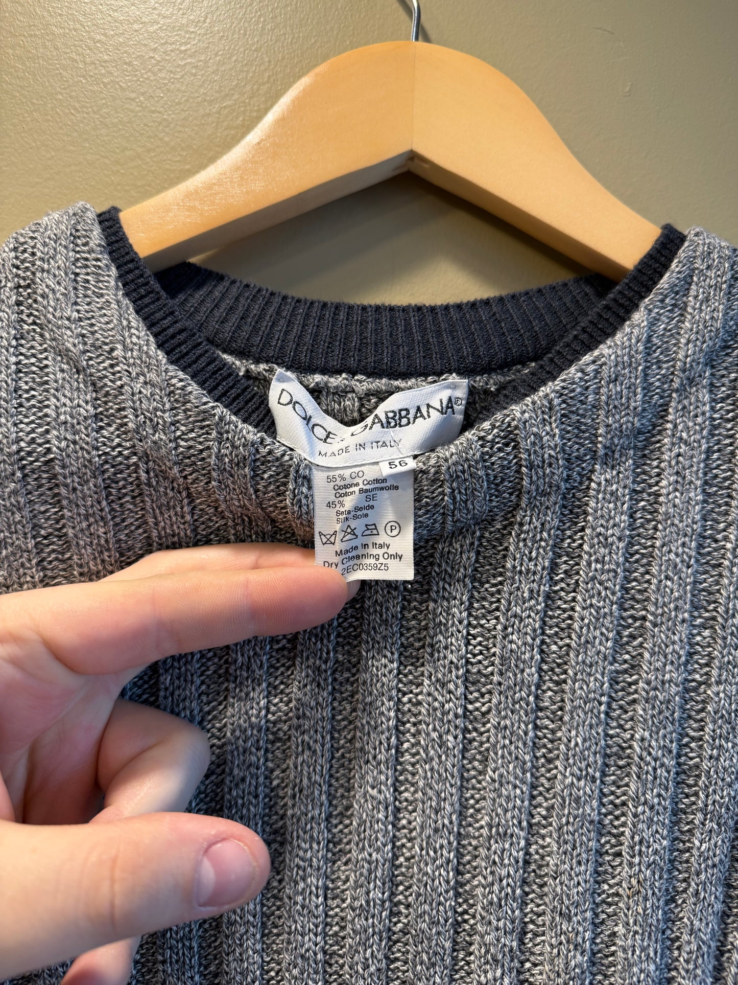 Vintage Dolce & Gabbana Ribbed Knit Sweater- L