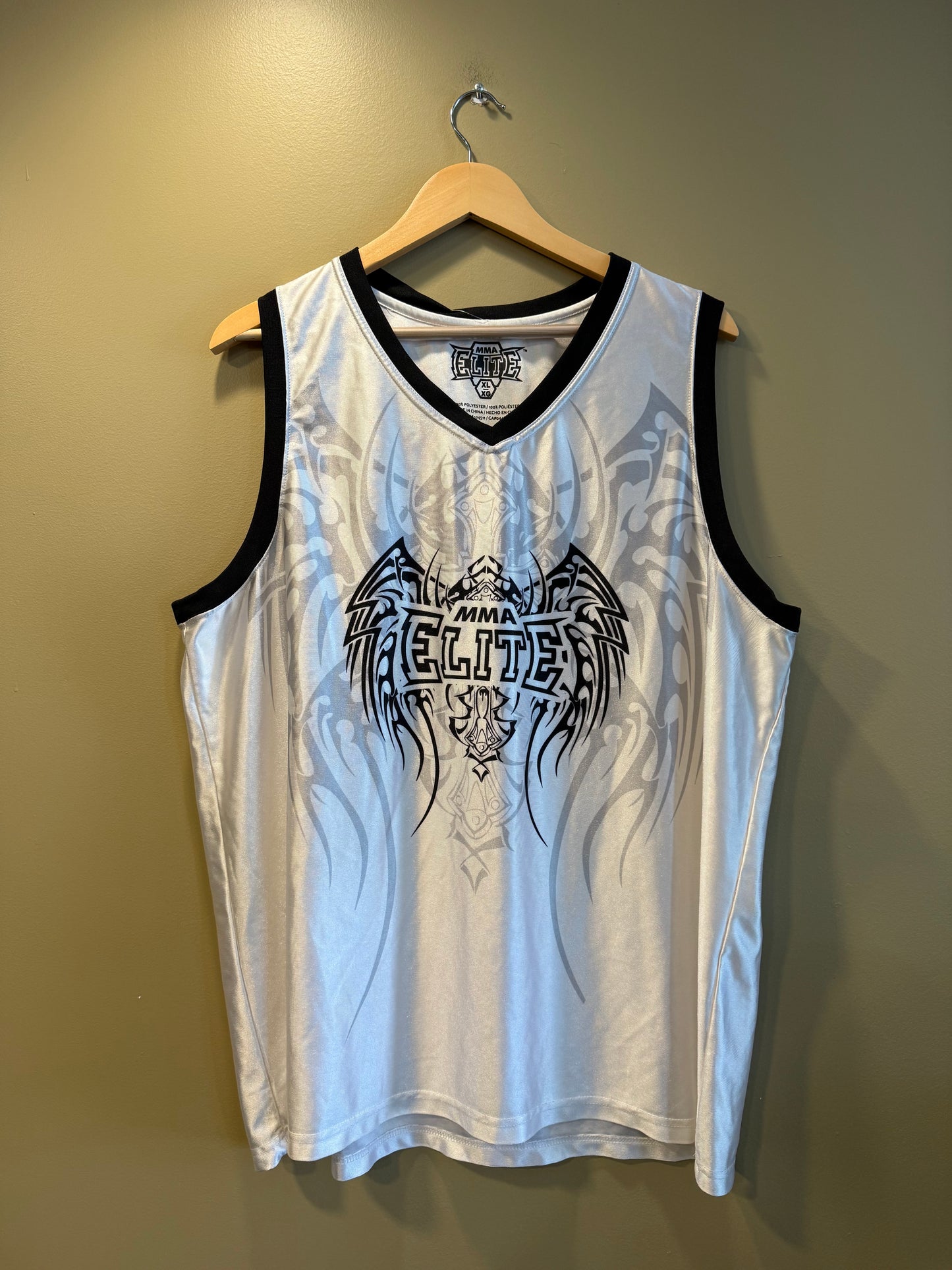 Vintage MMA Elite White Tribal Jersey- XL