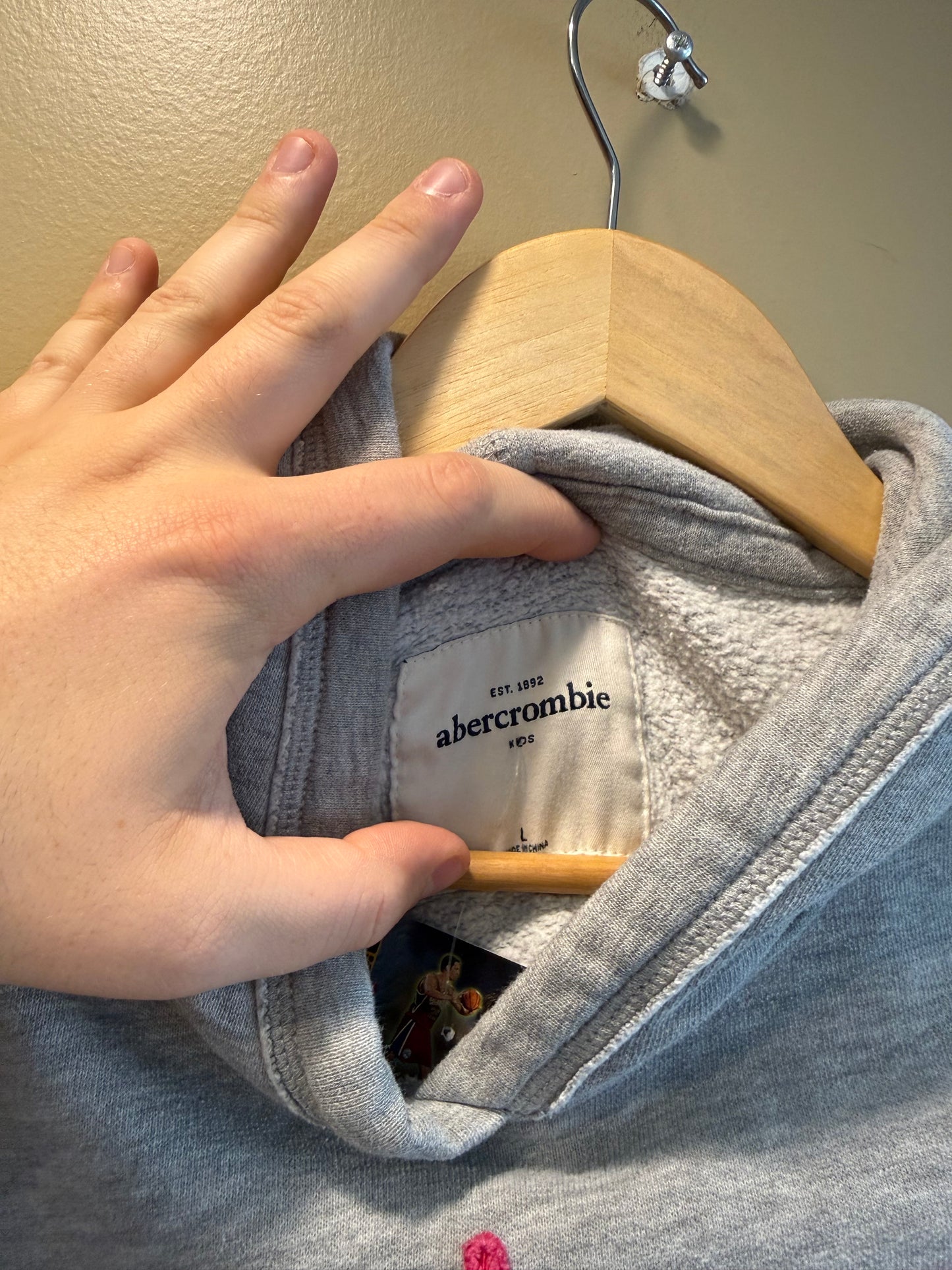 Vintage Y2K Abercrombie & Fitch Gray Hoodie Sweatshirt- S