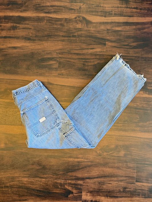 Vintage Gap Carpenter Light Wash Distressed Denim Jeans- 34x30
