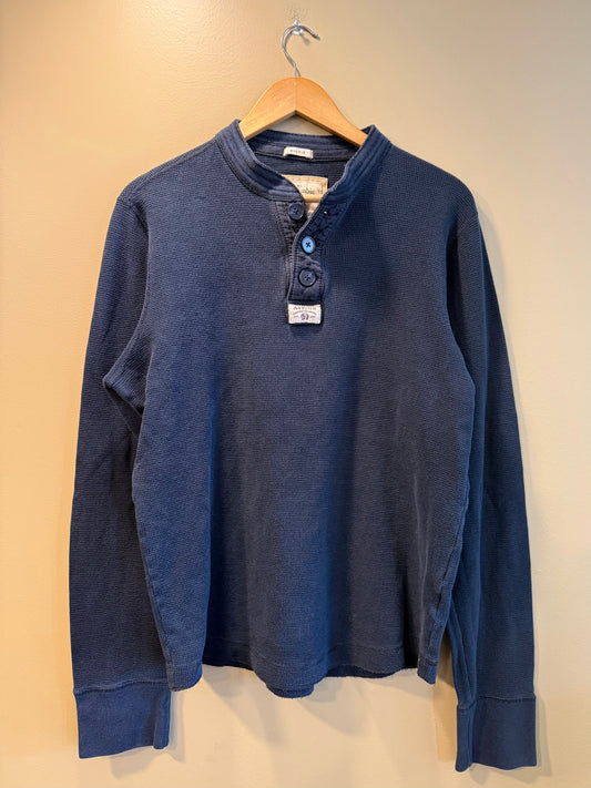 Vintage Abercrombie & Fitch Navy Blue Thermal Longsleeve T-Shirt- XL