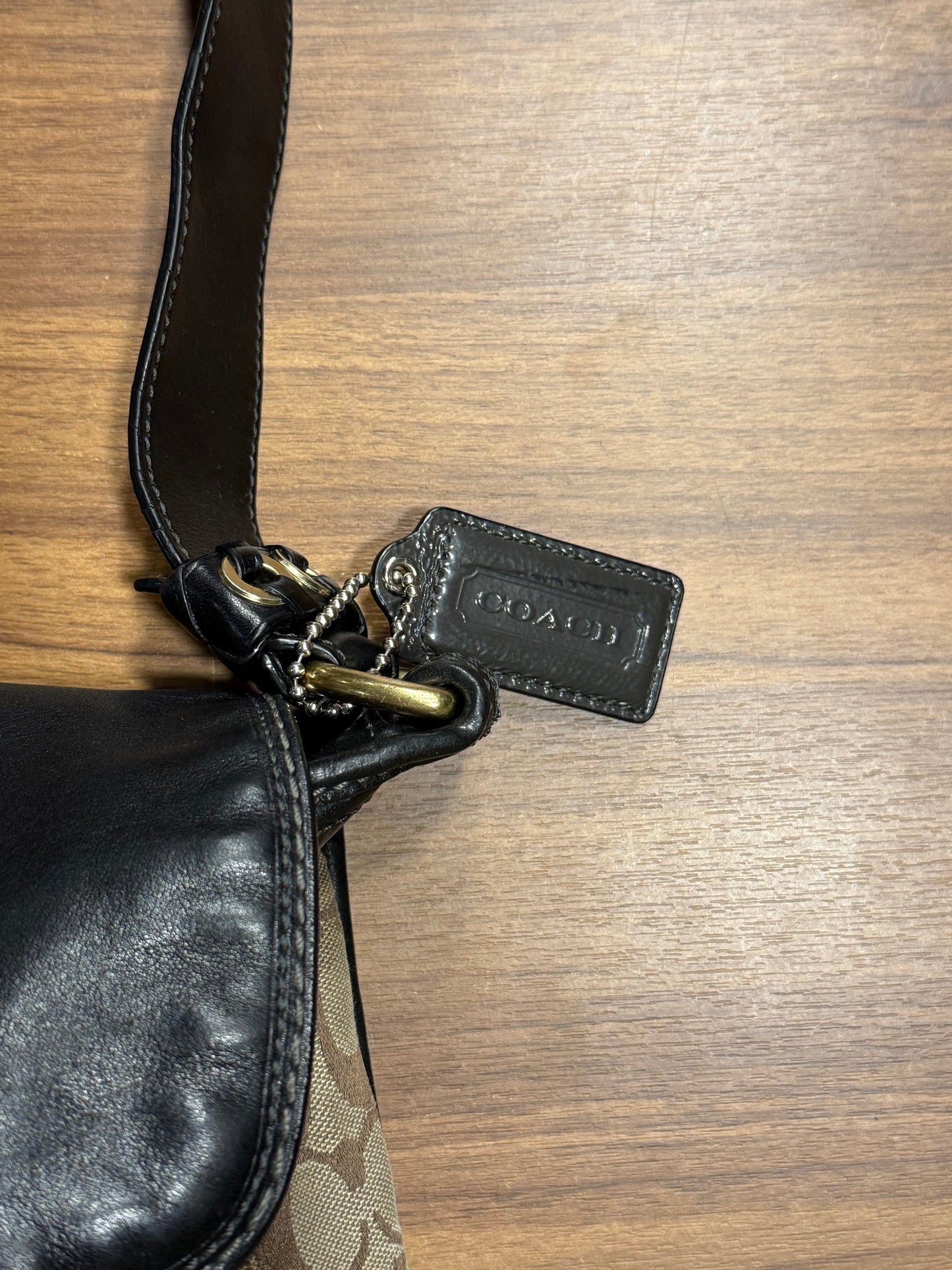 Vintage Coach 11434 Bleecker Signature Buckle Flap Shoulder Bag