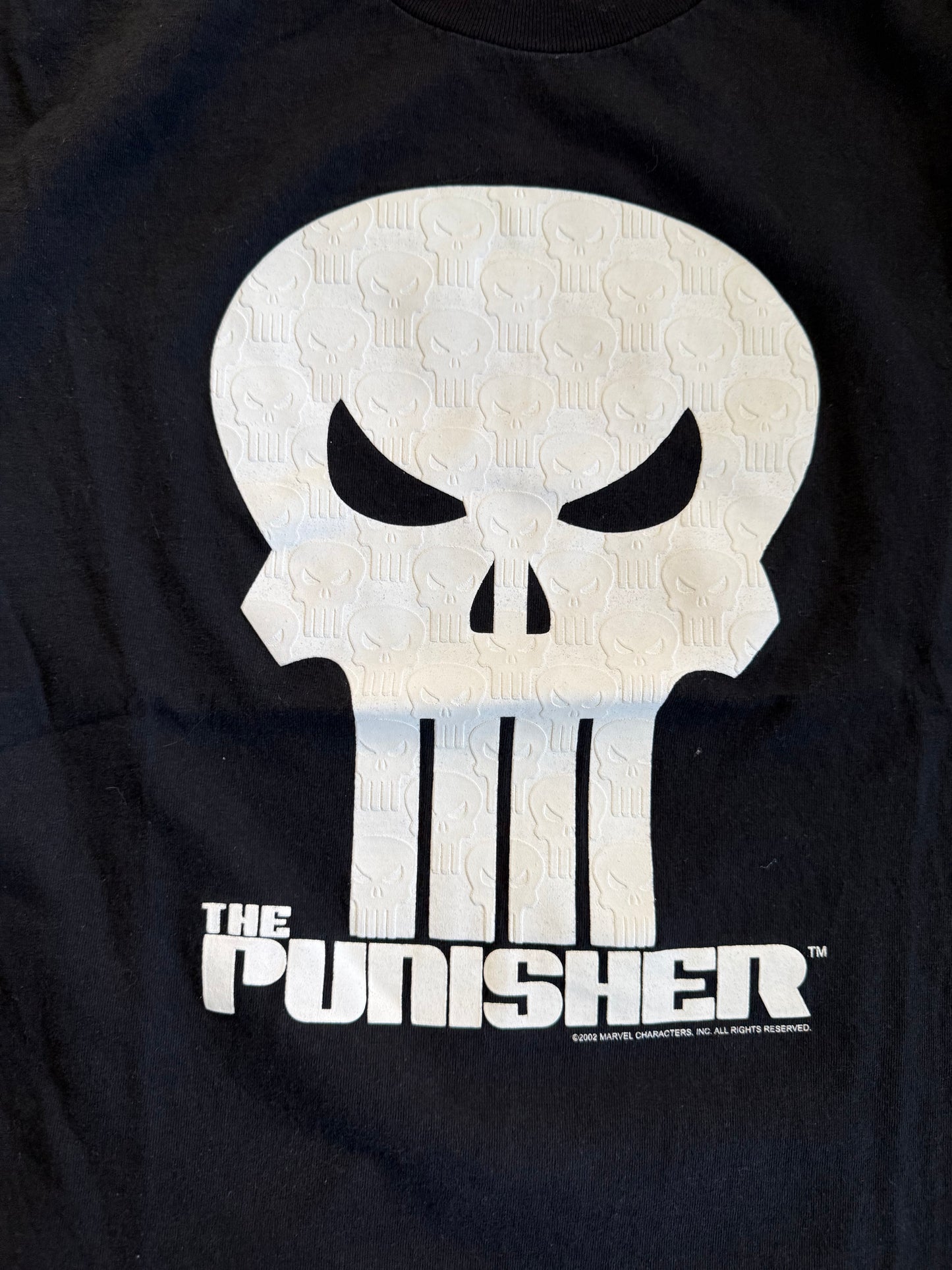 Vintage Marvel By Mad Engine The Punisher Black 3D Printed T-Shirt- M