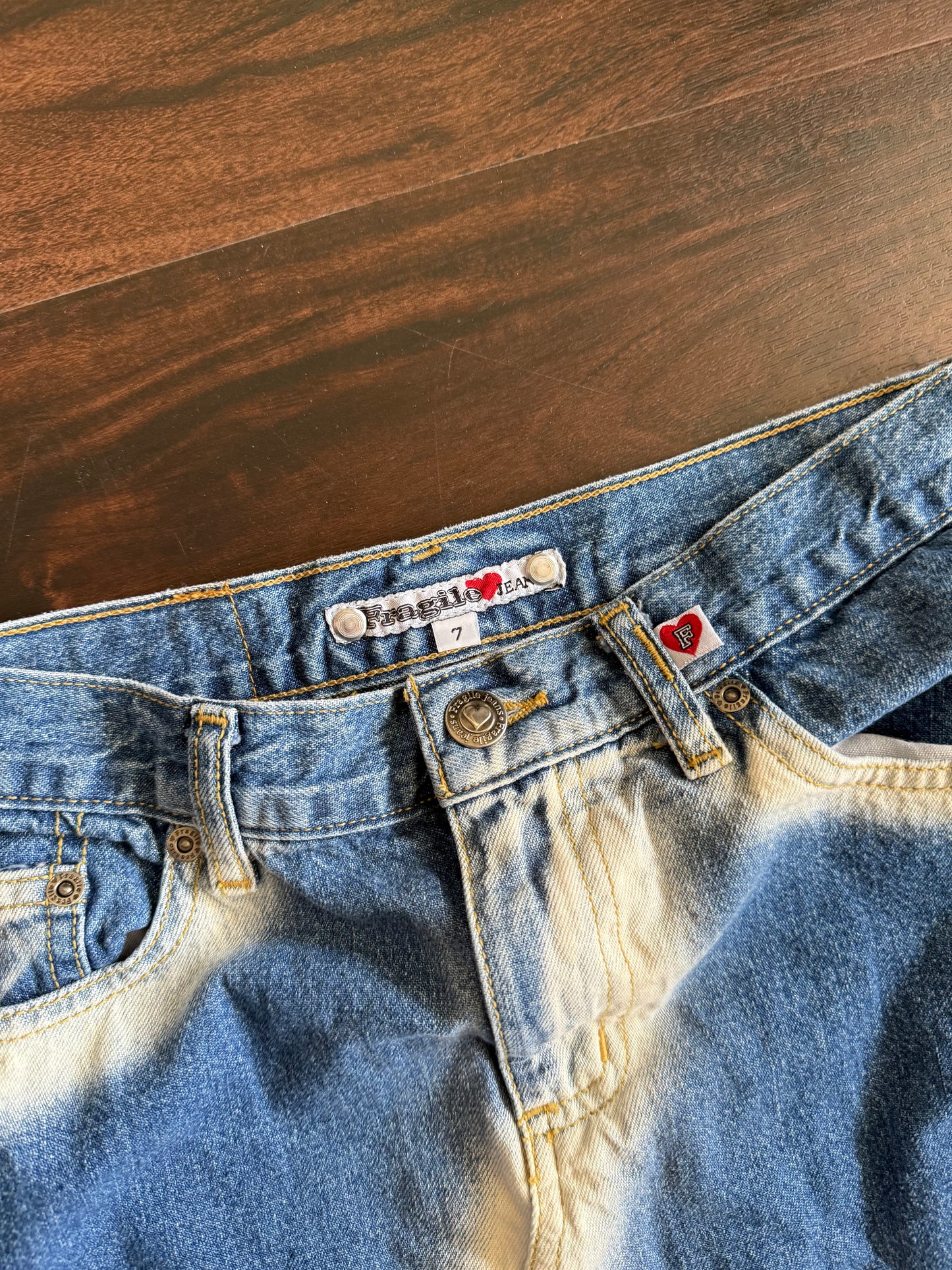 Vintage Y2K Fragile Jeans Denim Skirt- 29