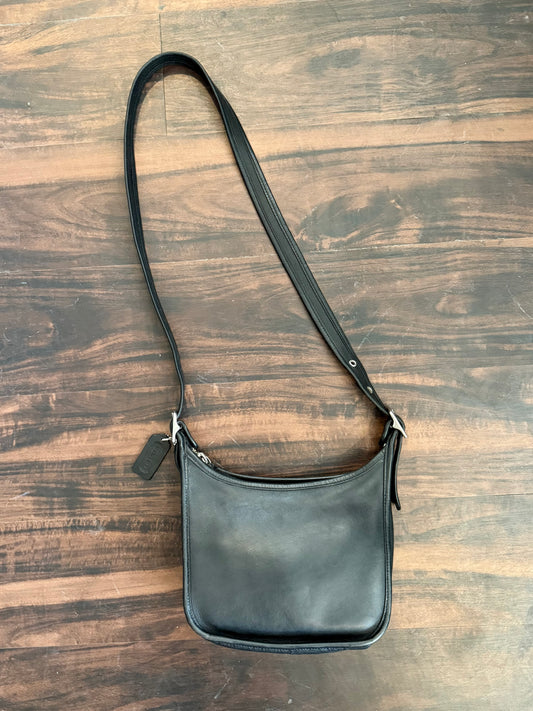 Vintage Coach Black Leather Janice Legacy Crossbody Bag 9950