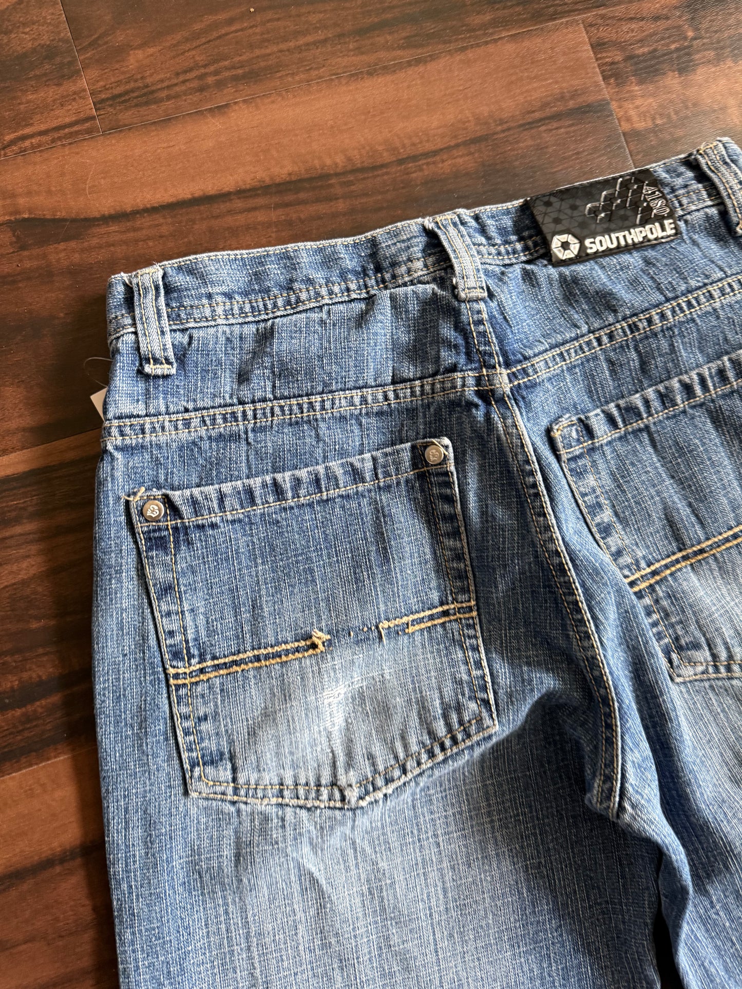 Vintage Y2K South Pole Light Wash Streetwear Denim Jeans- 29x30