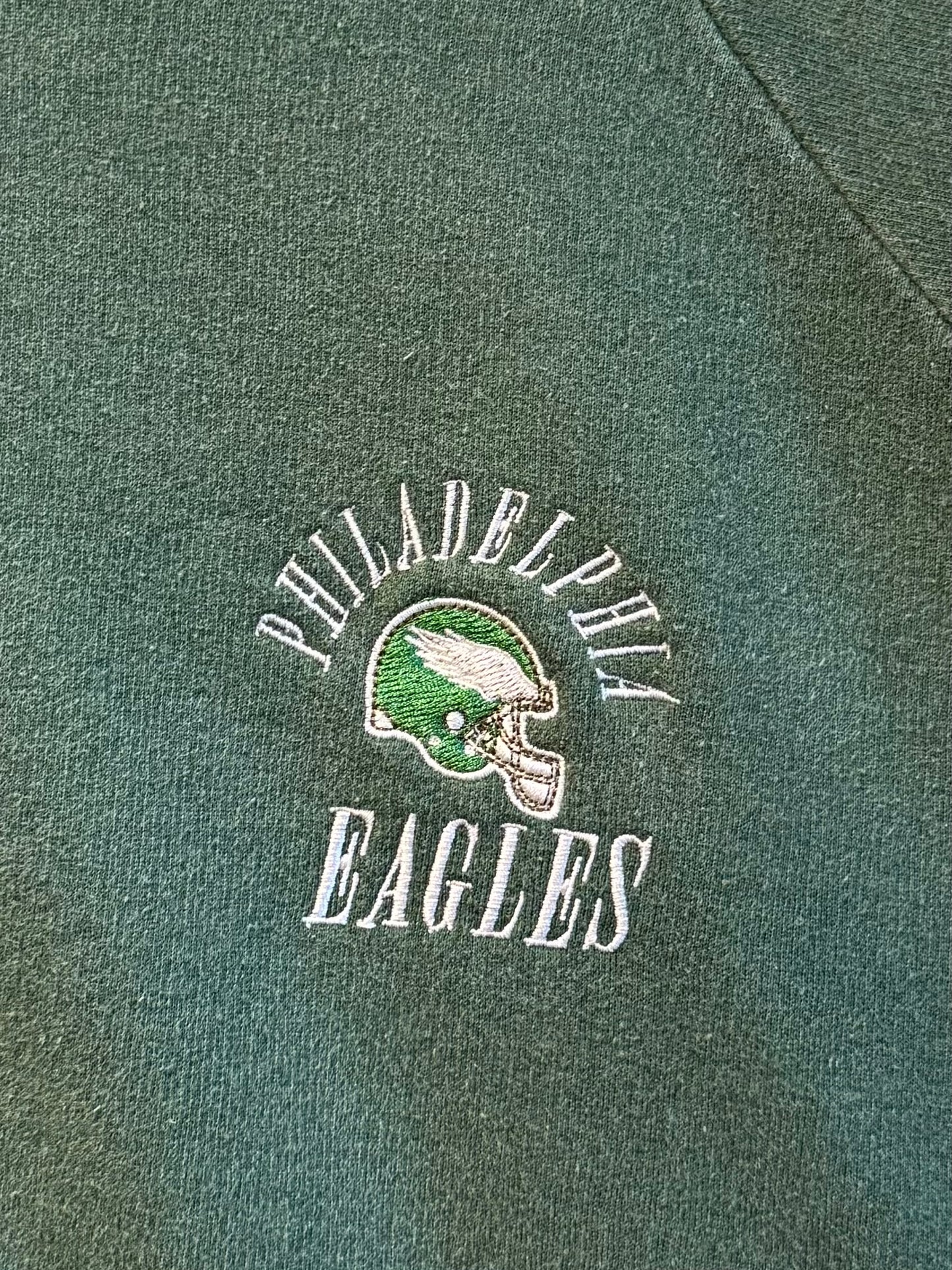 Vintage Philadelphia Eagles Green Small Logo Crewneck Sweatshirt- M