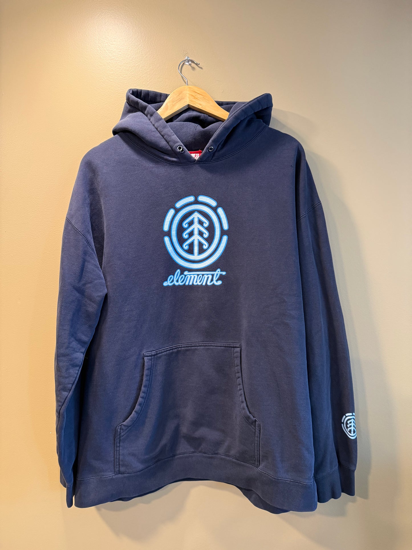 Vintage Y2K Element Skateboards Navy Blue Hoodie Sweatshirt- XL
