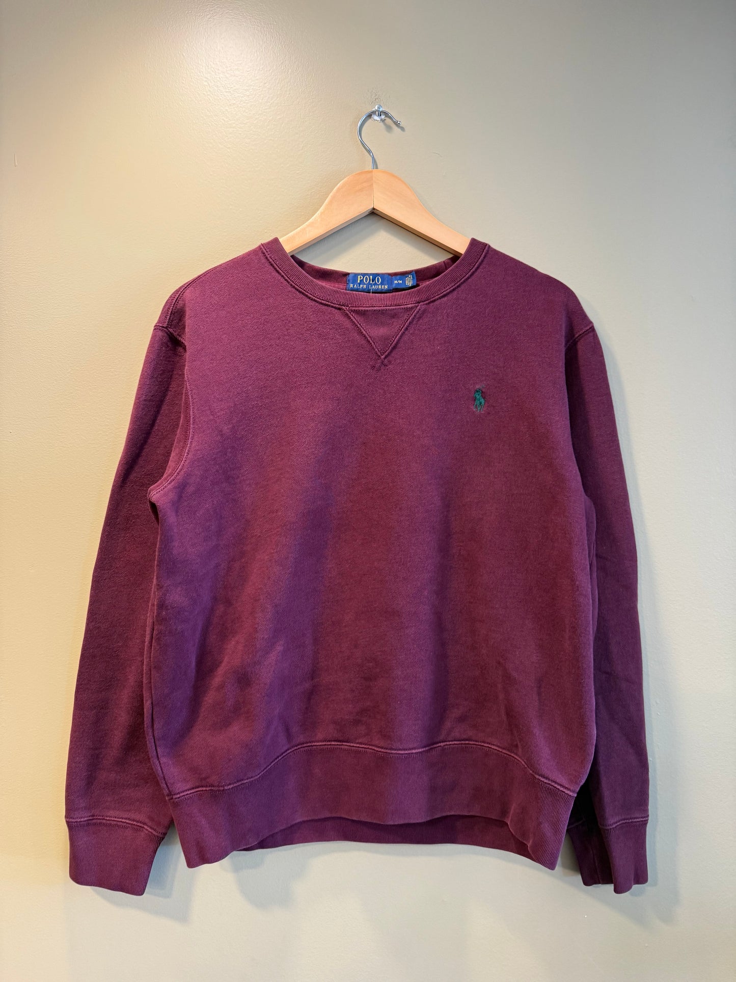 Vintage Polo Ralph Lauren Maroon Red Crewneck Sweatshirt- M