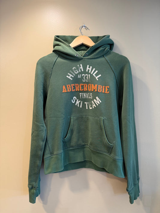 Vintage Y2K Abercrombie & Fitch Ski Team Green Hoodie Sweatshirt- S/M