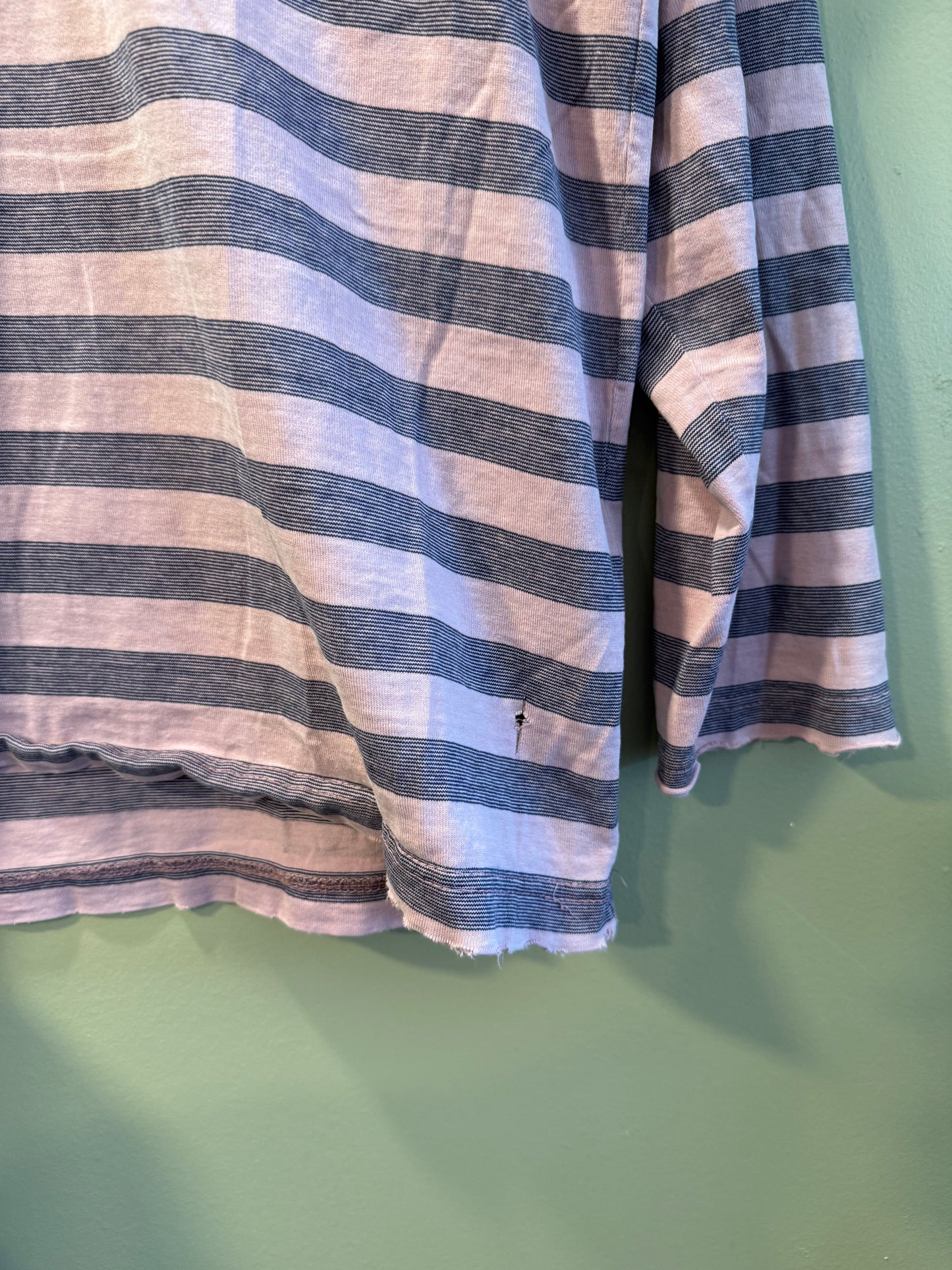 Vintage Eddie Bauer Pink Striped Long Sleeve T-Shirt- L