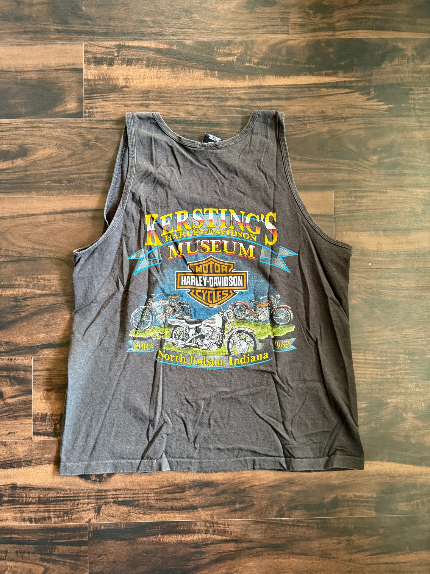 Vintage Harley Davidson Museum Skull Tank Top- L