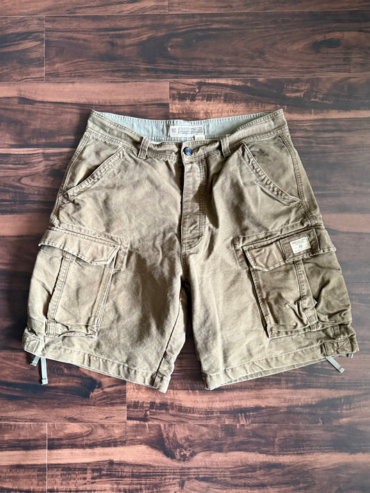 Vintage American Eagle Green Baggy Fit Cargo Shorts- 34