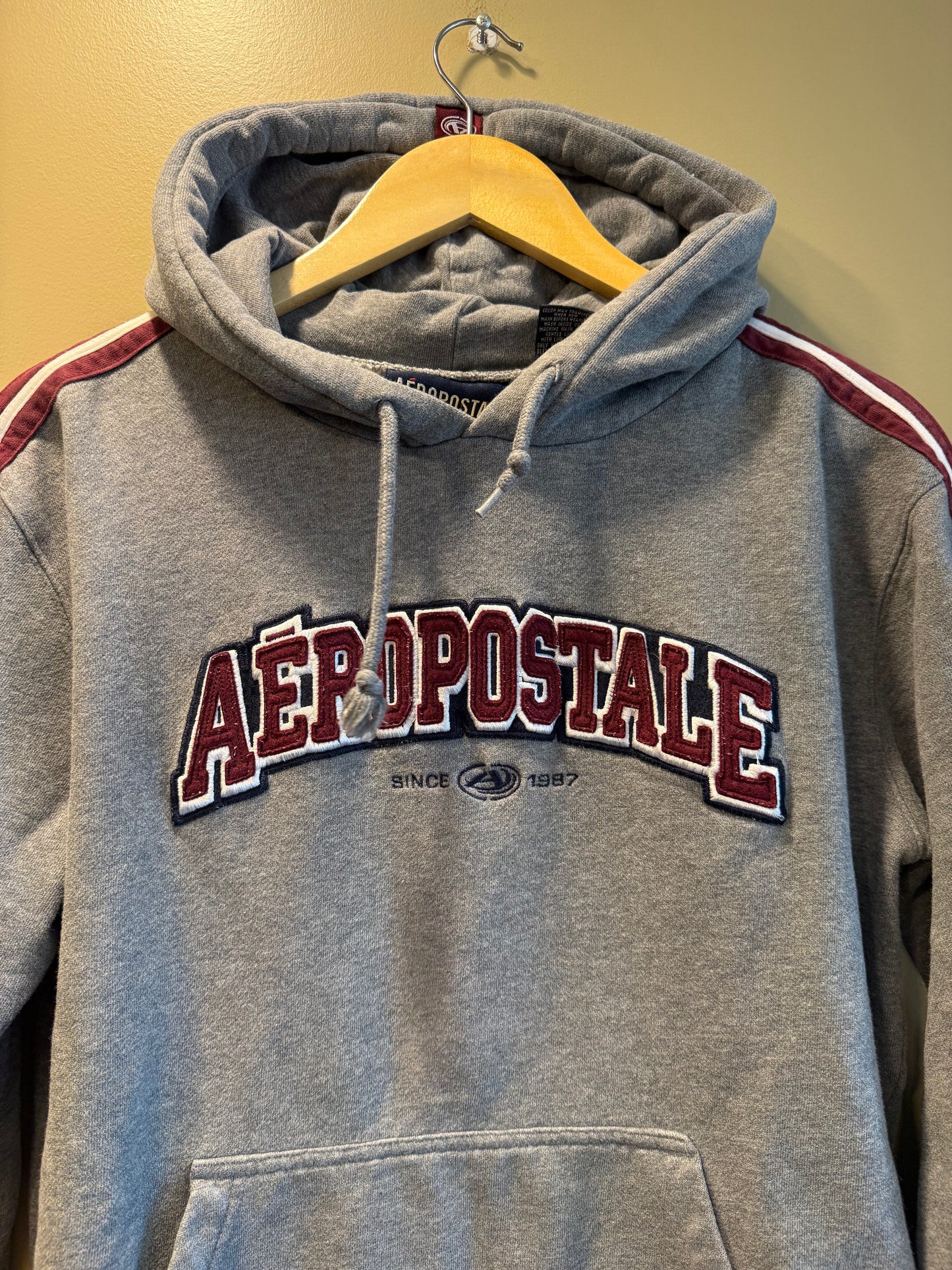 Vintage Y2K Aeropostale Gray Hoodie Sweatshirt- XS