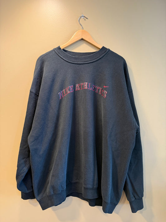 Vintage Y2K Nike Athletics Black Sweatshirt- XXL