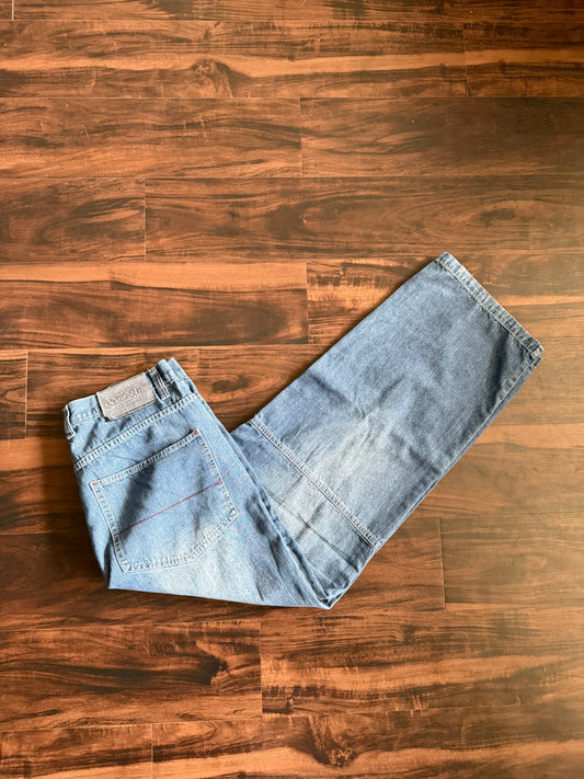 Vintage Y2K South Pole Baggy Streetwear Denim Jeans- 34x31