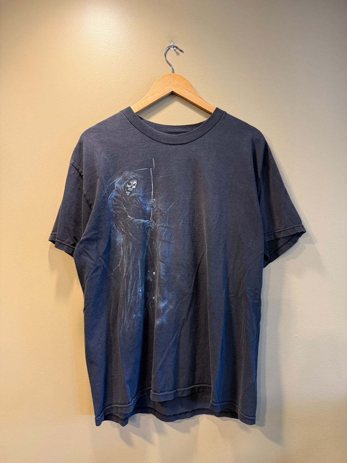 Vintage Grim Reaper Black T-Shirt- L