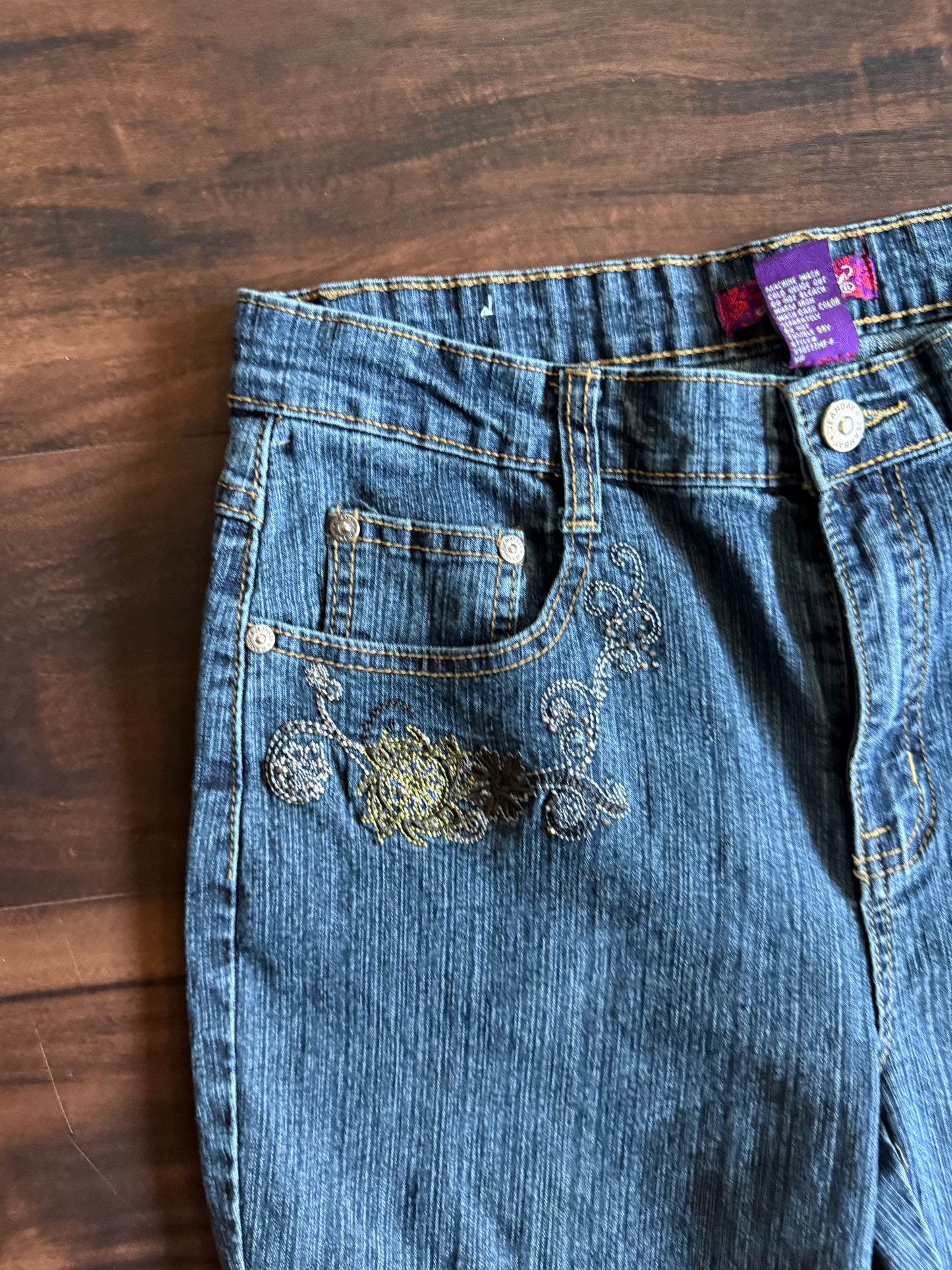 Vintage Y2K JeanBay Stone Encrusted Denim Jeans- 32x31