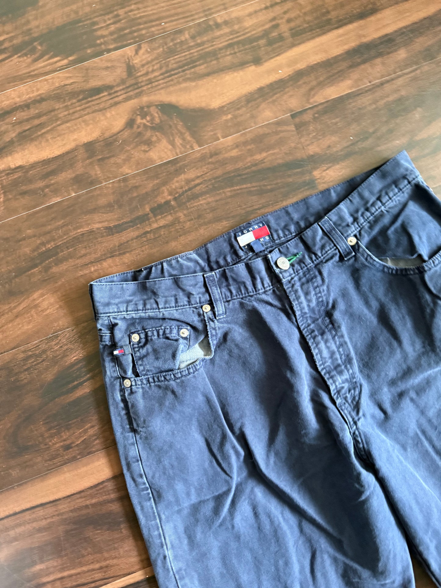 Vintage Tommy Hilfiger Blue Cotton Canvas Pants- 34x32