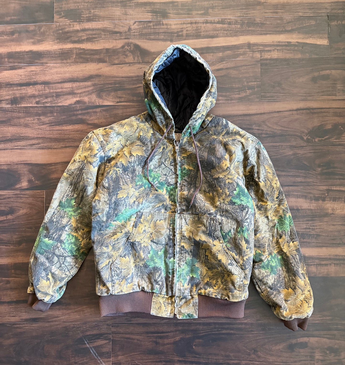 Vintage Bear Tree Camouflage Heavyweight Canvas Jacket- M