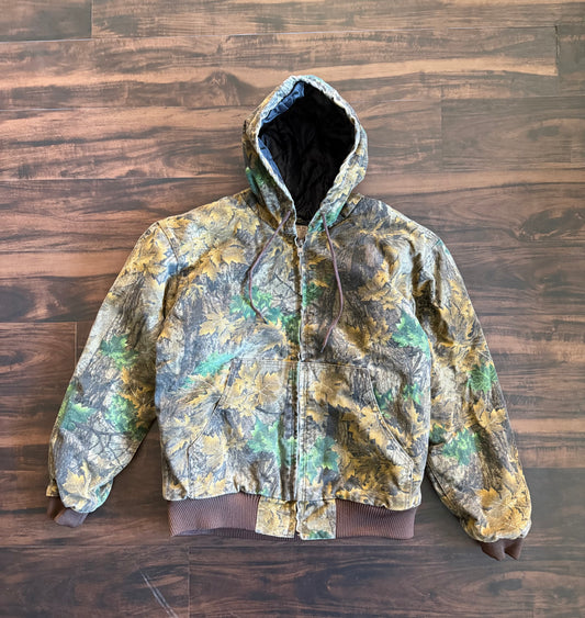 Vintage Bear Tree Camouflage Heavyweight Canvas Jacket- M