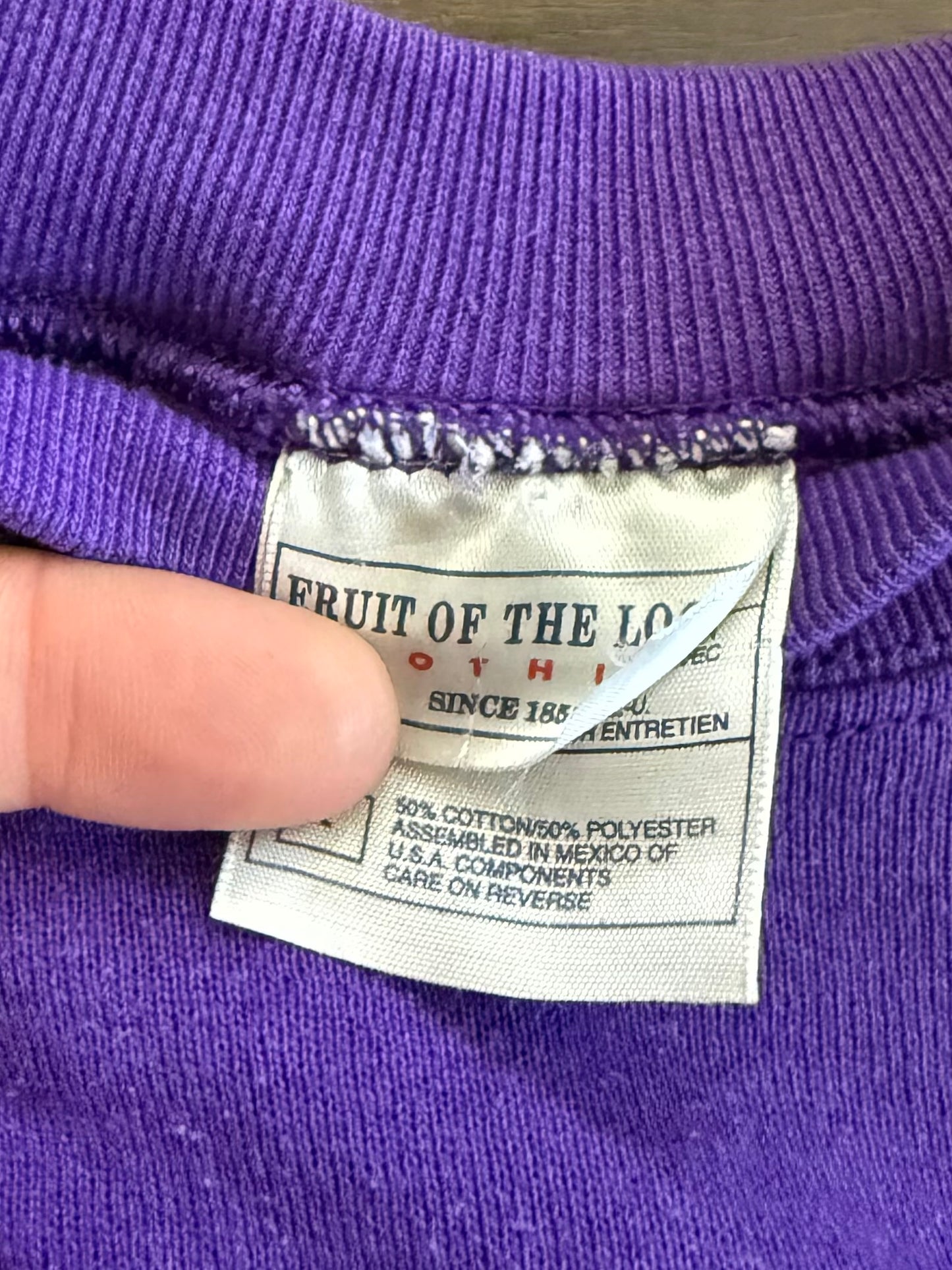 Vintage Louisiana State University Tigers Purple Crewneck Sweatshirt- M