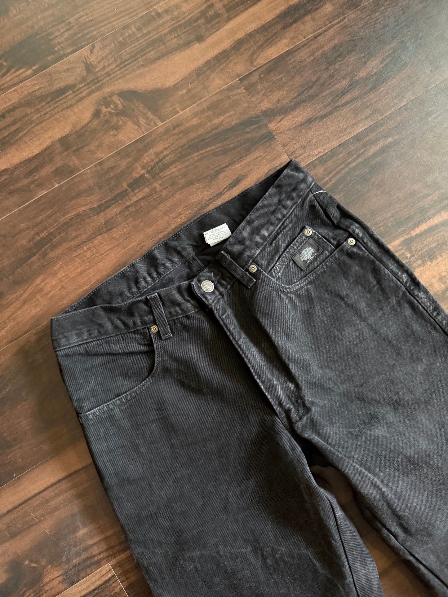 Vintage Harley Davidson Black Denim Jeans- 32x33