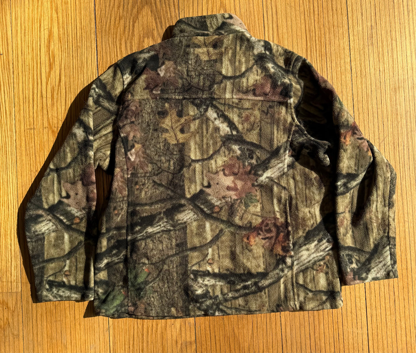 Vintage Mossy Oak Break-Up Infinity Real Tree Camouflage Fleece Zip-Up Jacket- XXL