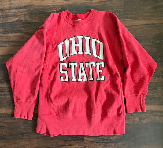 Vintage 80s Ohio State University Champion Reverse Weave Crewneck Sweatshirt- M
