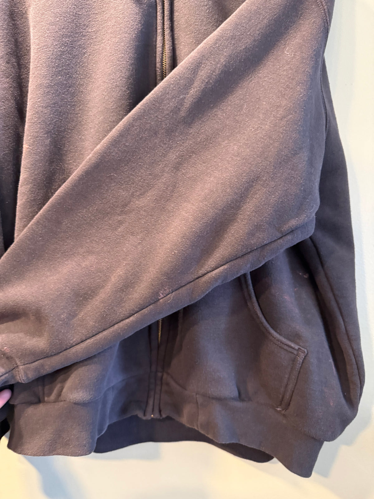 Vintage Carhartt Brown Distressed Zip-Up Hoodie Sweatshirt- XXL