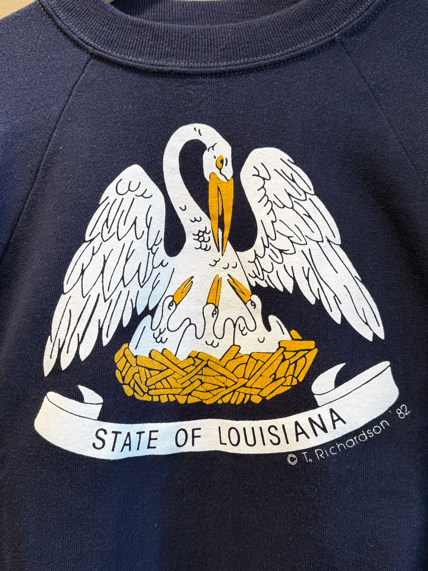 Vintage State of Louisiana Bird Crewneck Sweatshirt- M