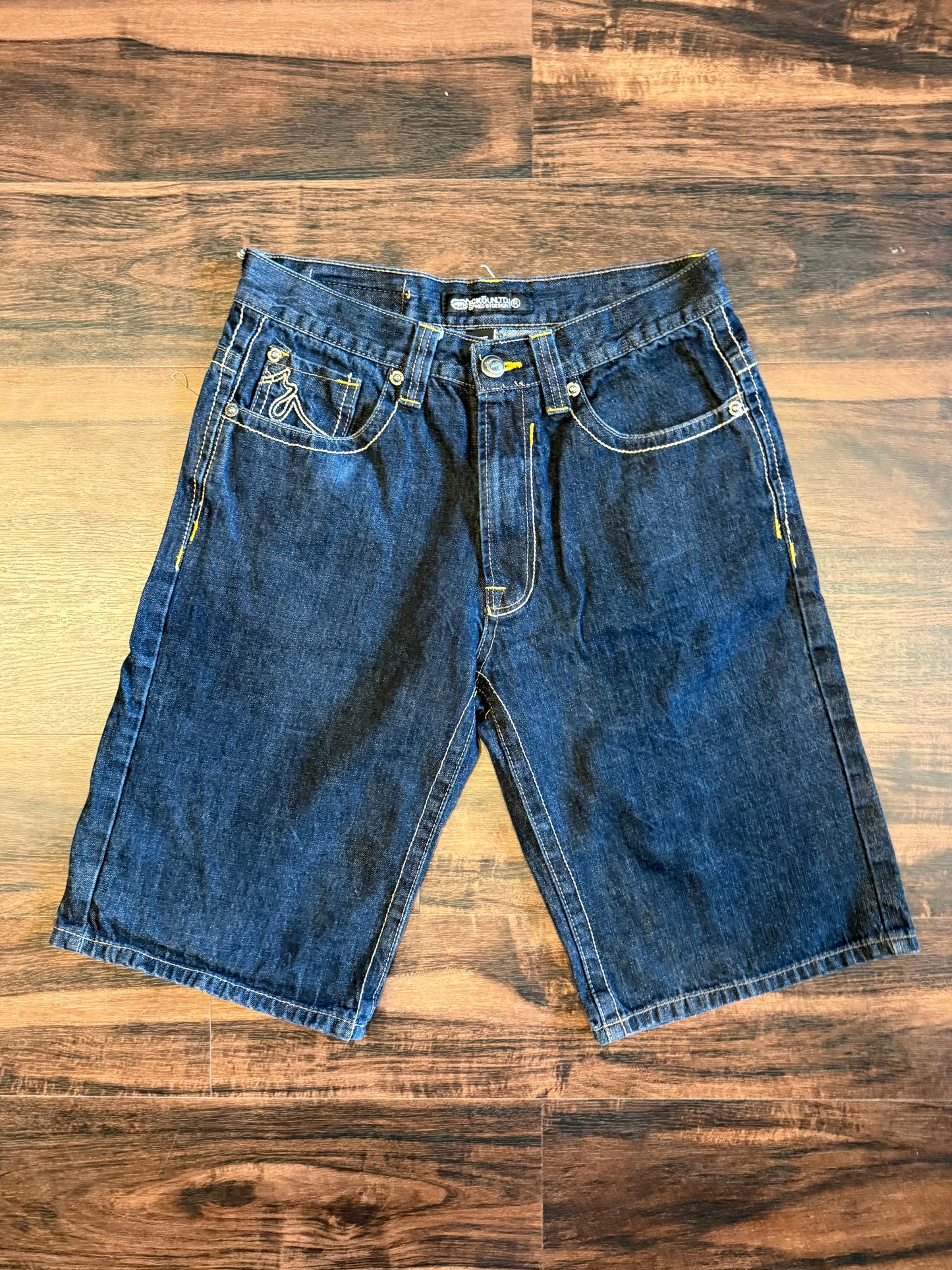 Vintage Ecko Unlimited Dark Wash Denim Jean Shorts- 32