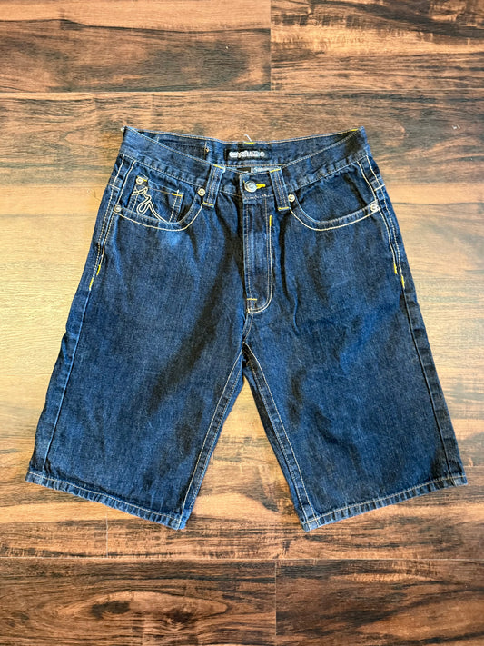 Vintage Ecko Unlimited Dark Wash Denim Jean Shorts- 32