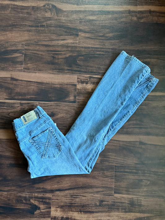 Vintage Y2K Zoey Beth Patterned Flared Denim Jeans- 32x33