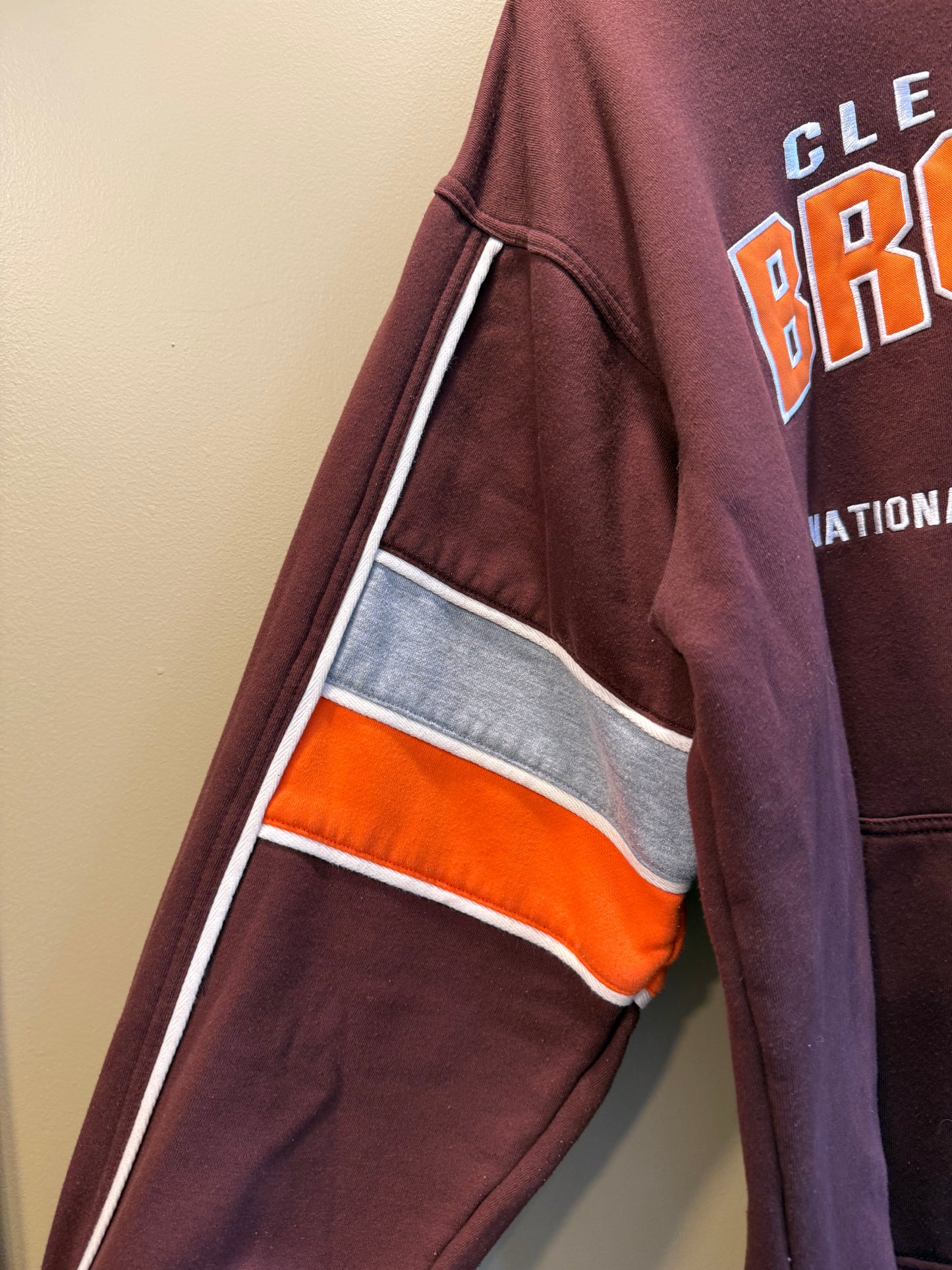 Vintage Lee Sport Cleveland Browns Brown Hoodie Sweatshirt- L