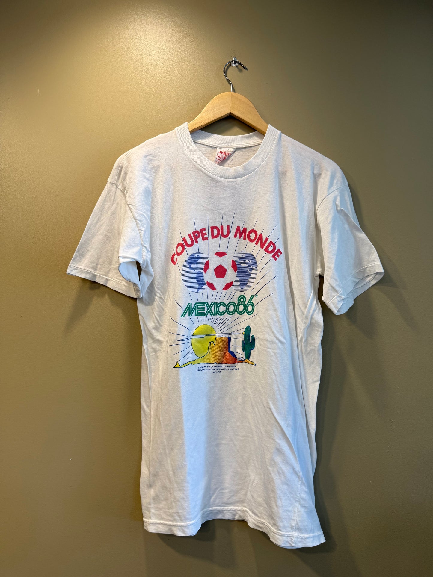 Vintage Mexico World Cup 86 Desert White T-Shirt- M