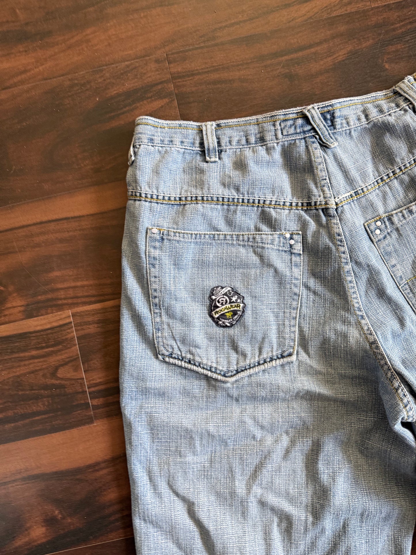 Vintage Y2K Rocawear Light Wash Denim Jean Shorts- 36