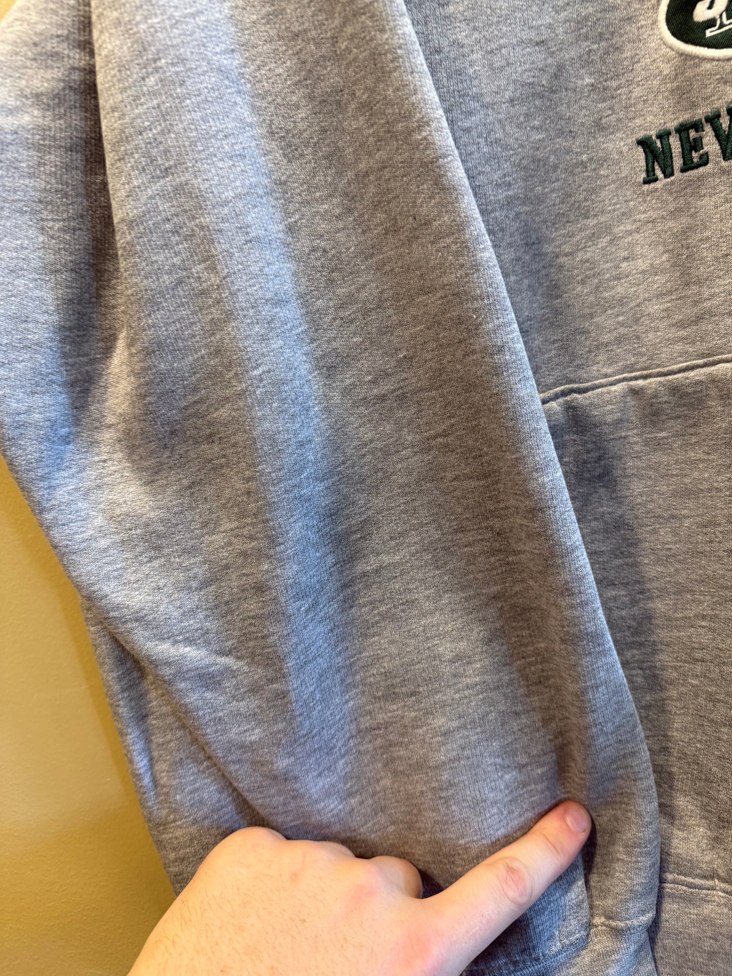 Vintage New York Jets Gray Hoodie Sweatshirt- XL