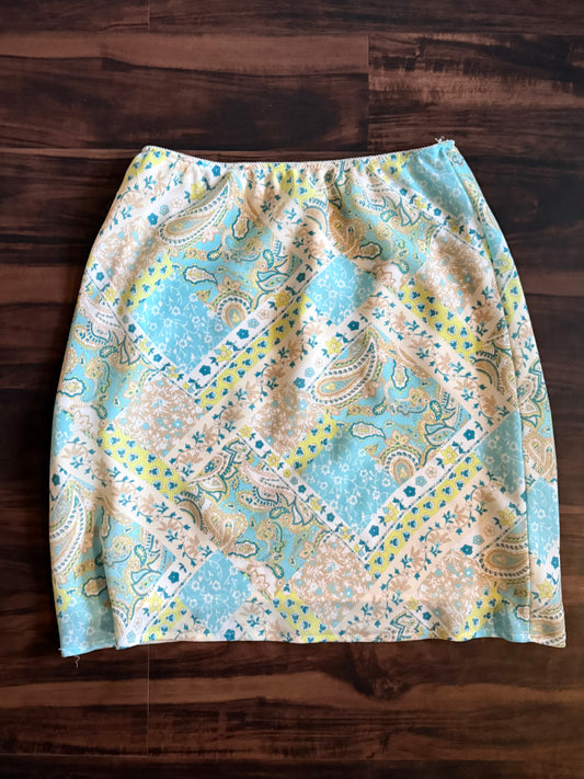 Vintage NYCC Green & Blue Floral Skirt- 36