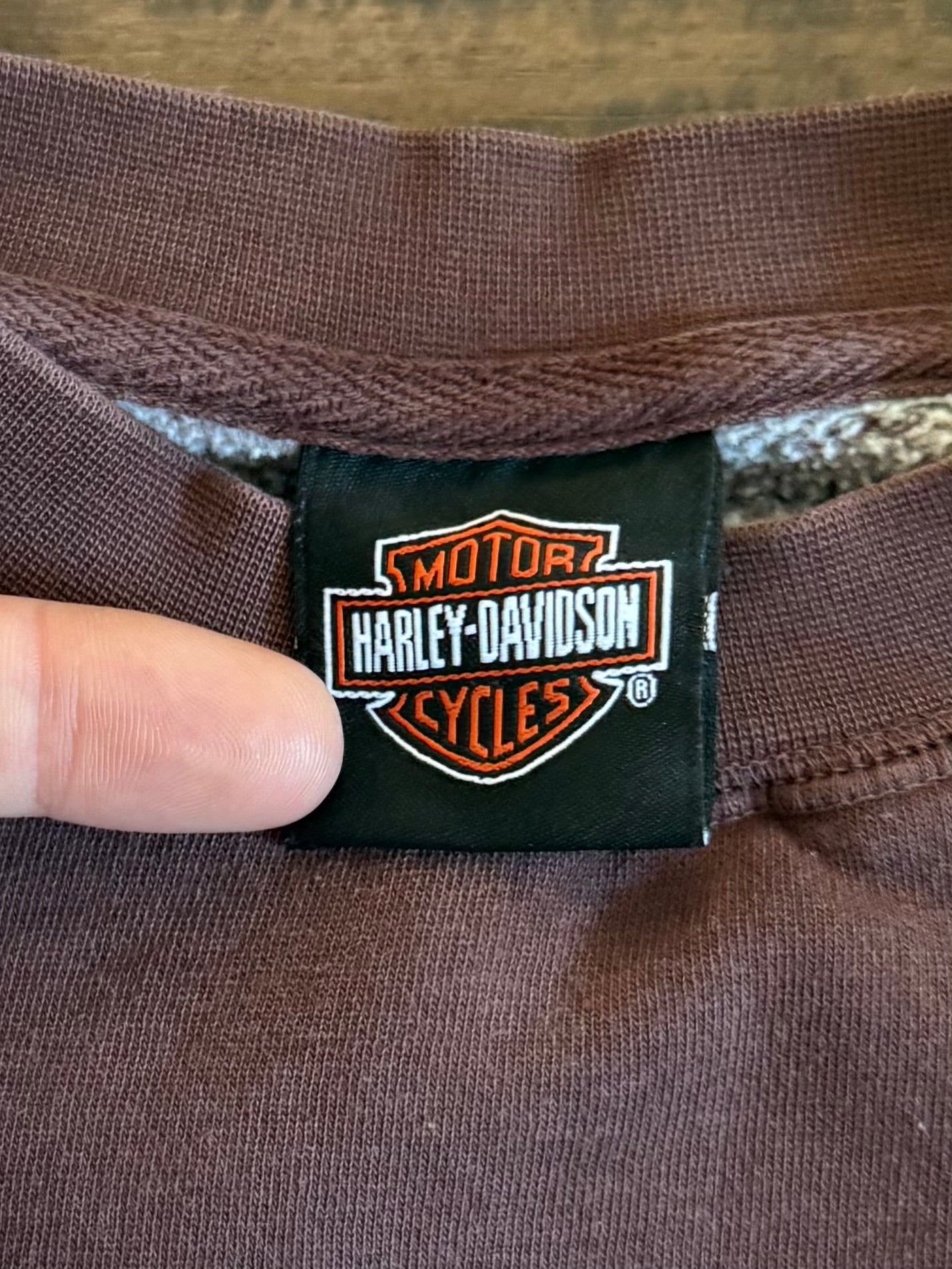 Vintage Harley Davidson Motorcycles Brown Crewneck Sweatshirt- S