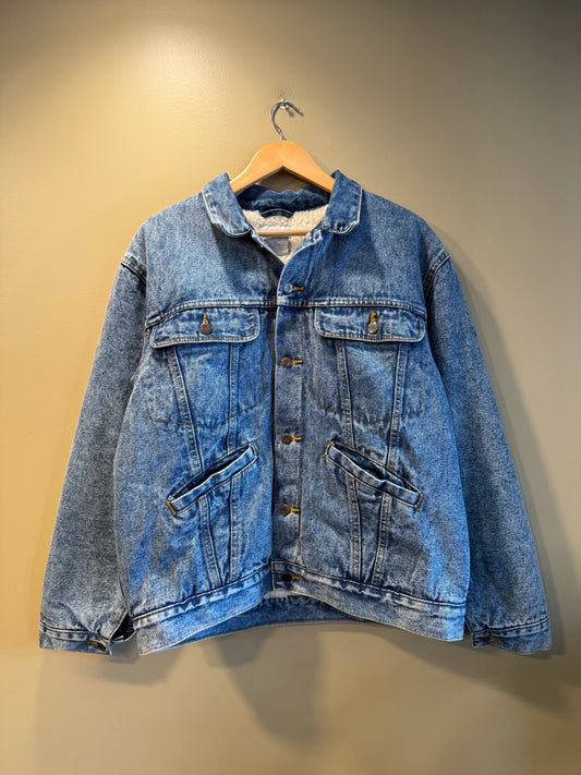 Vintage Aka Sherpa Lined Trucker Jacket- L