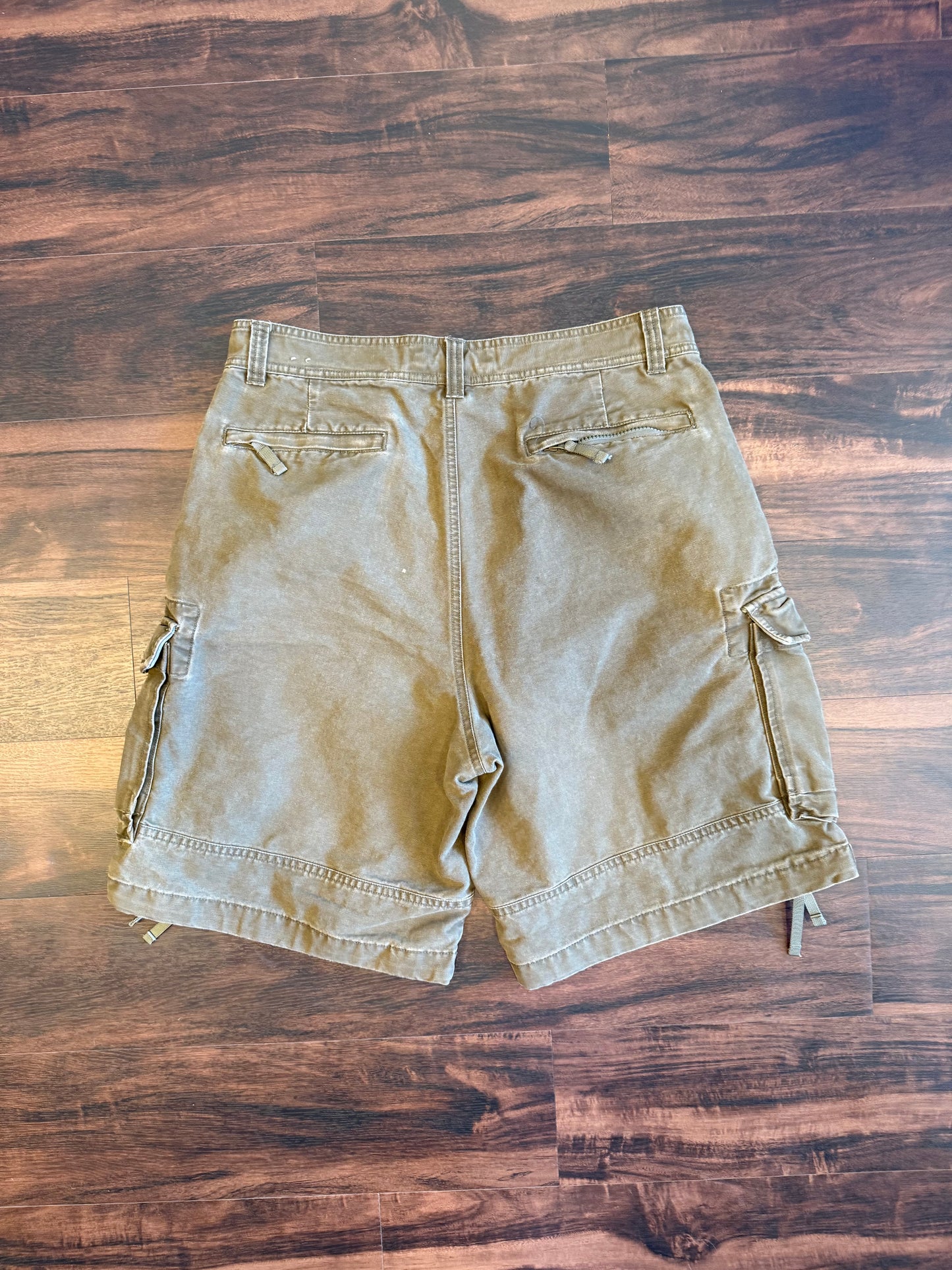 Vintage American Eagle Outfitters Green Canvas Cargo Shorts- 34