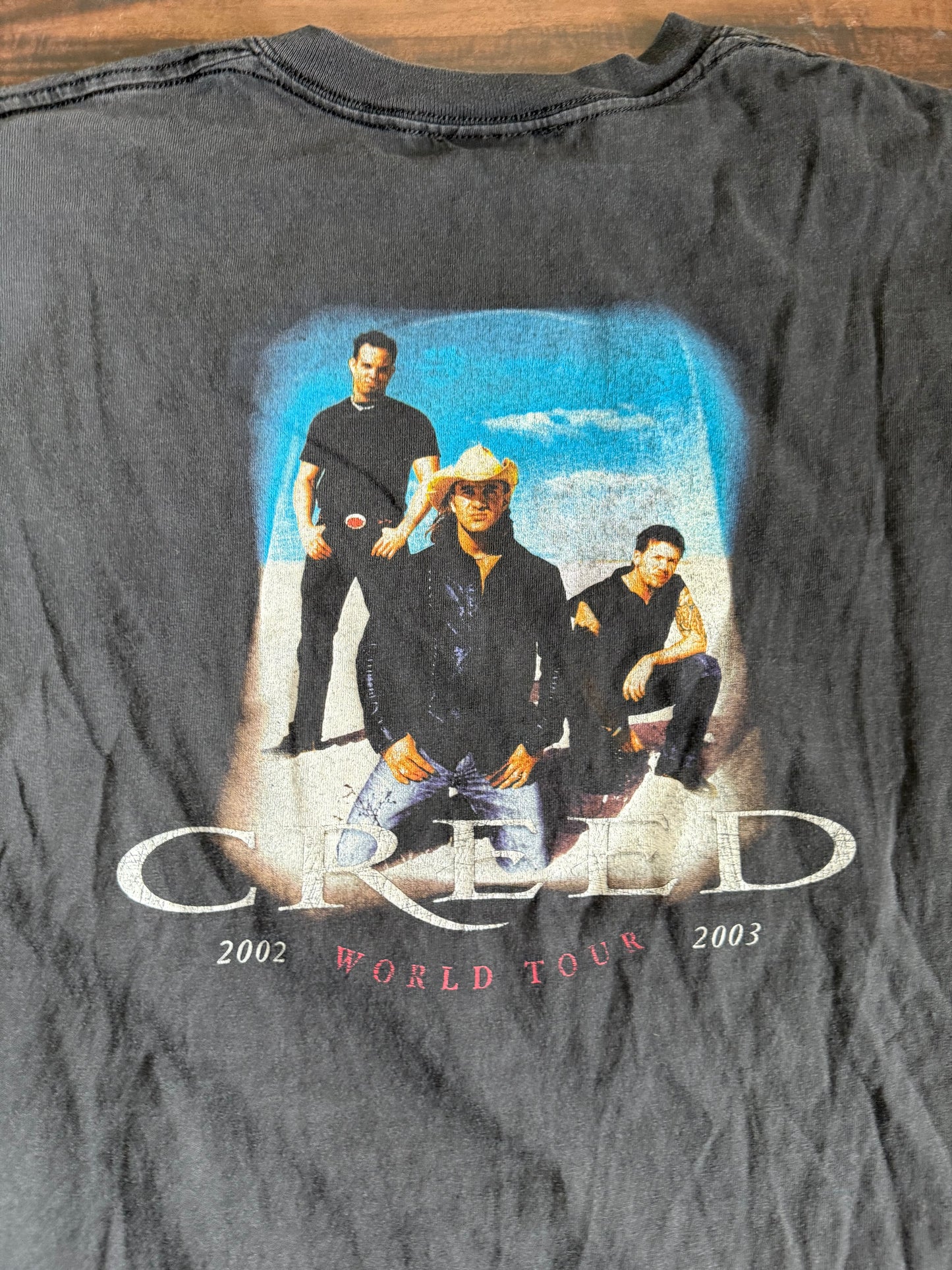 Vintage Creed Weathered World Tour T-Shirt- L