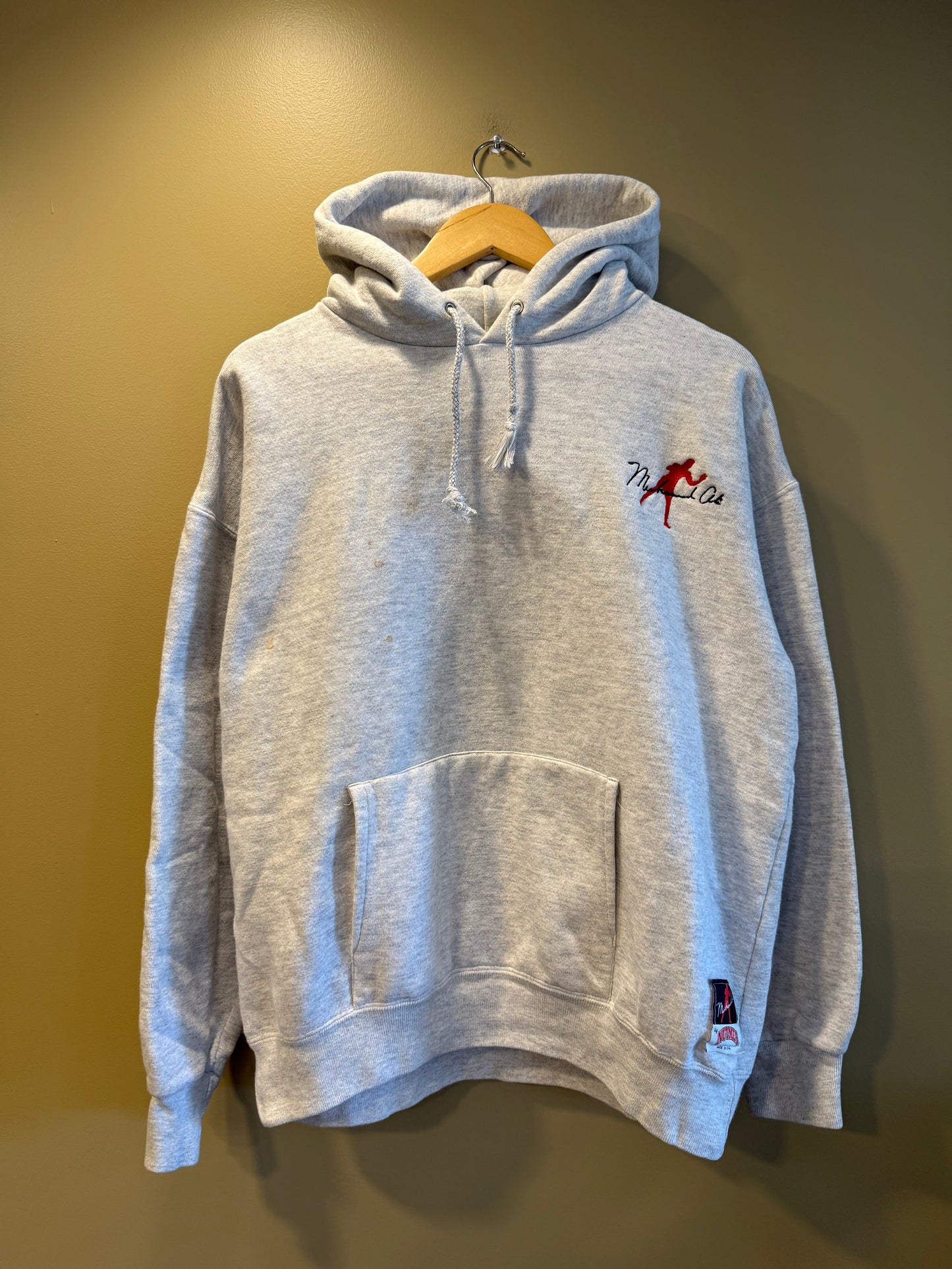 Vintage Nutmeg Muhammad Ali Gray Hoodie Sweatshirt- L